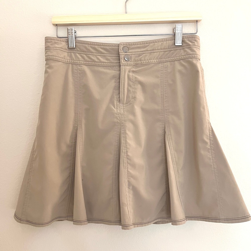 Title Nine Skort Womens 4 Tan Pleated Athletic Golf Tennis Hiking Outdoorsy
